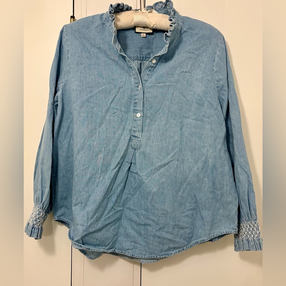 Tuckernuck Chambray Teagan Popover Women's Top